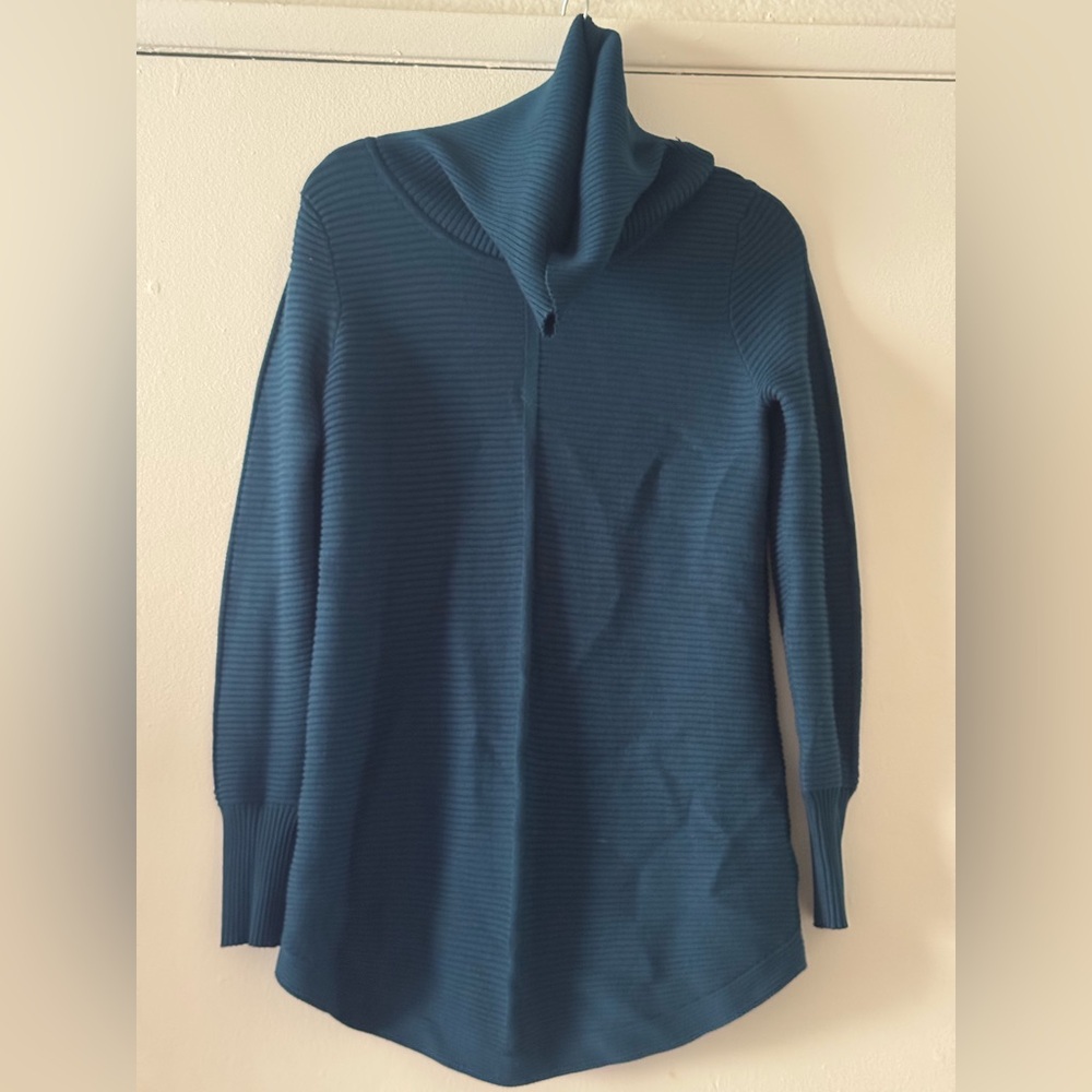 Teal Ribbed Women's Sweater